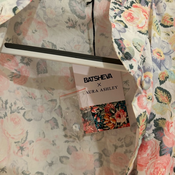 Laura Ashley x BATSHEVA Grace Blouse in Quartet SIZE 2 - Picture 8 of 11